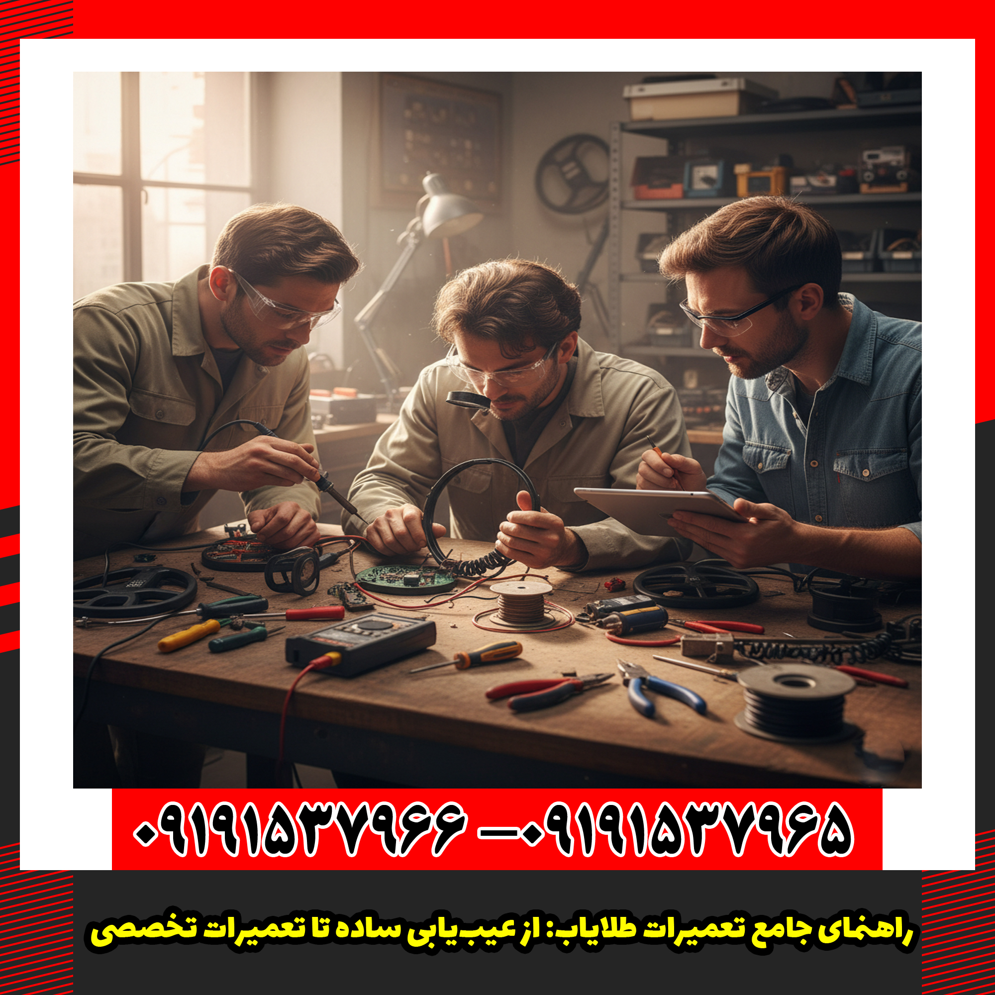 راهنمای جامع تعمیرات طلایاب: از عیب‌یابی ساده تا تعمیرات تخصصی